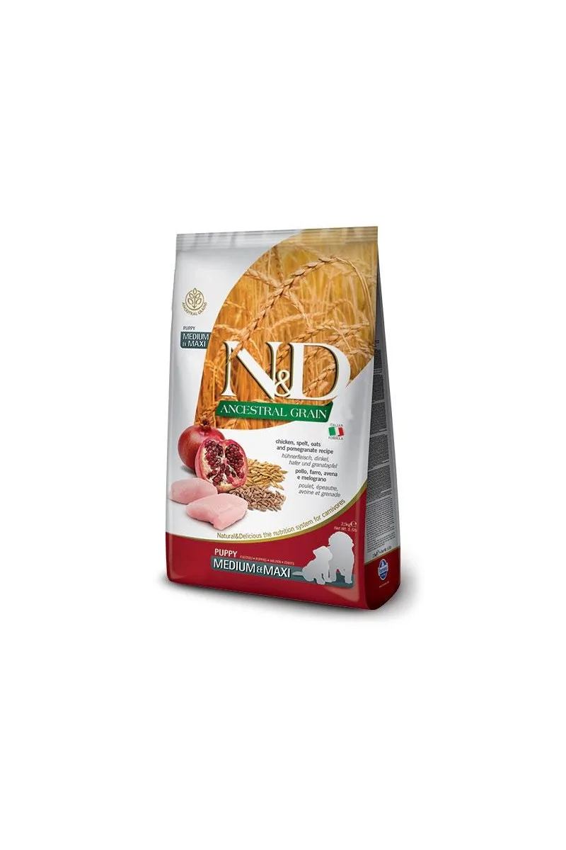 Comida Natural Perro Farmina Nd Dog Puppy Ancestral Medium Maxi Pollo 2,5Kg