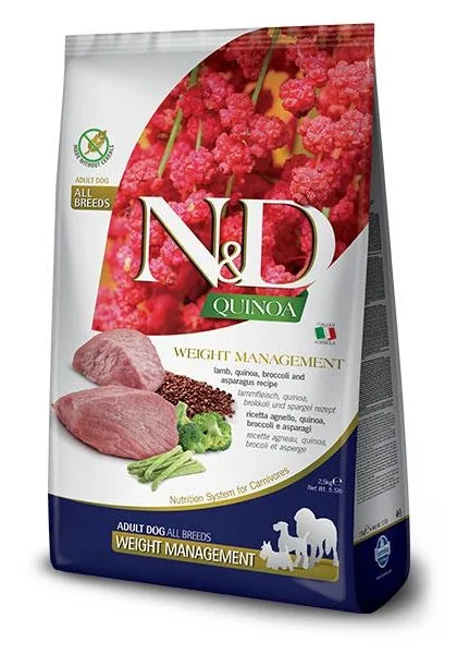 Comida Natural Perro Farmina Nd Dog Quinoa Weight Management Cordero 7Kg