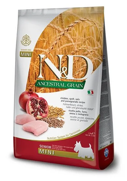 Comida Natural Perro Farmina Nd Dog Senior Ancestral Mini Pollo 2,5Kg