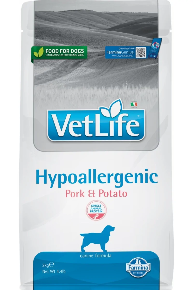 Comida Natural Perro Farmina Vet Life Dog Hypoallergenic Cerdo Adult 2Kg