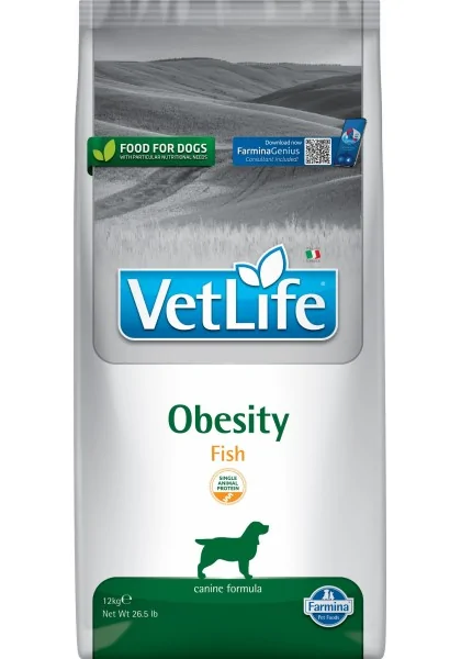Comida Natural Perro Farmina Vet Life Nat Dog Obesity Pescado Adult 12Kg