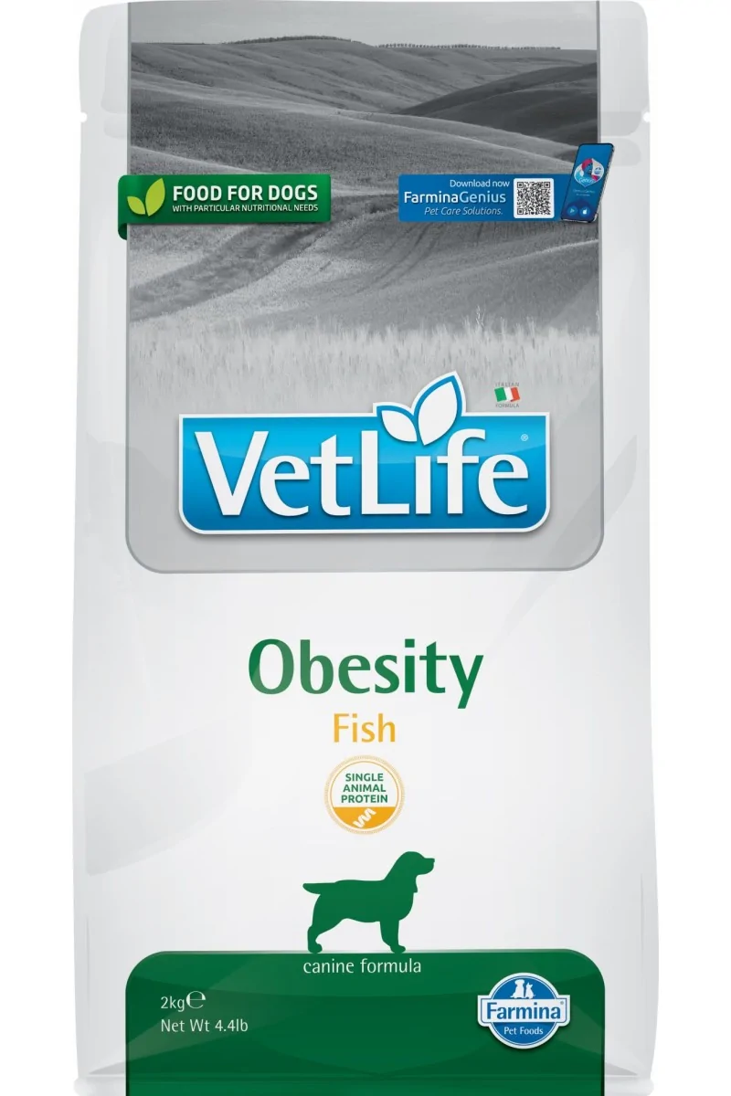 Comida Natural Perro Farmina Vet Life Nat Dog Obesity Pescado Adult 2Kg