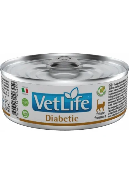 Comida Natural Gato Farmina Vet Life Natural Diet Cat Diabetic 12X85Gr