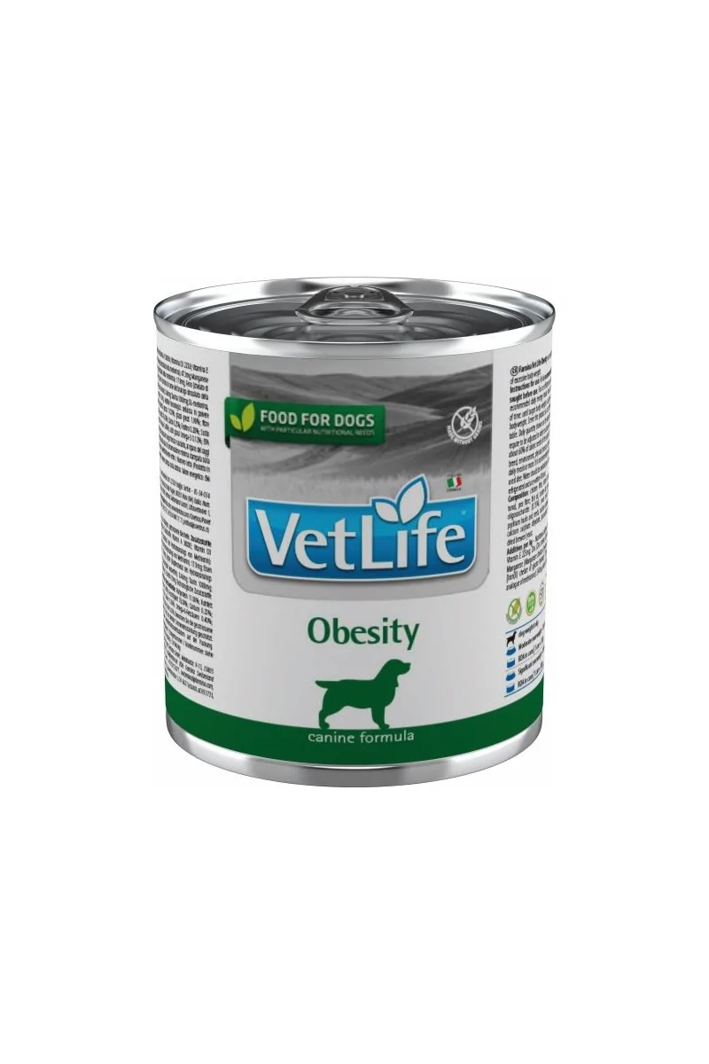 Comida Natural Perro Farmina Vet Life Natural Diet Dog Obesity 6X300Gr