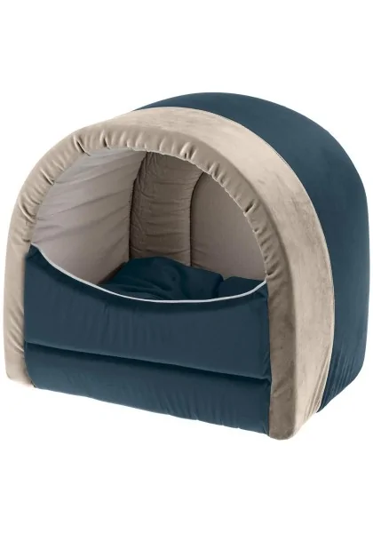 Ferplast Casa Terciopelo Perro Gato Majesty 20 Azul Beige