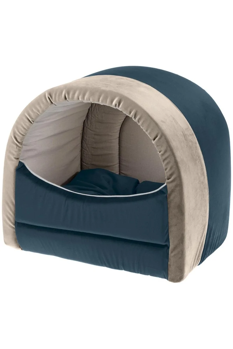 Ferplast Casa Terciopelo Perro Gato Majesty 20 Azul Beige