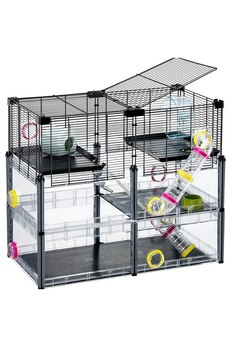 Jaulas Ferplast Jaula Multipla Hamster Crystal Black