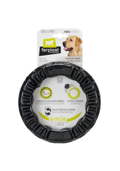 Ferplast Juguete Perro Smile L Negro Dog Ring 1Ud