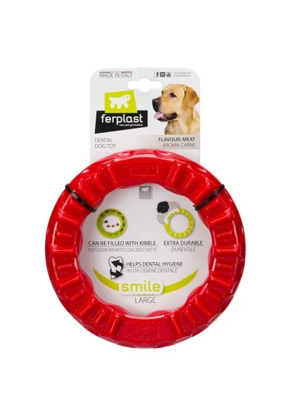 Ferplast Juguete Perro Smile L Rojo Dog Ring 1Ud