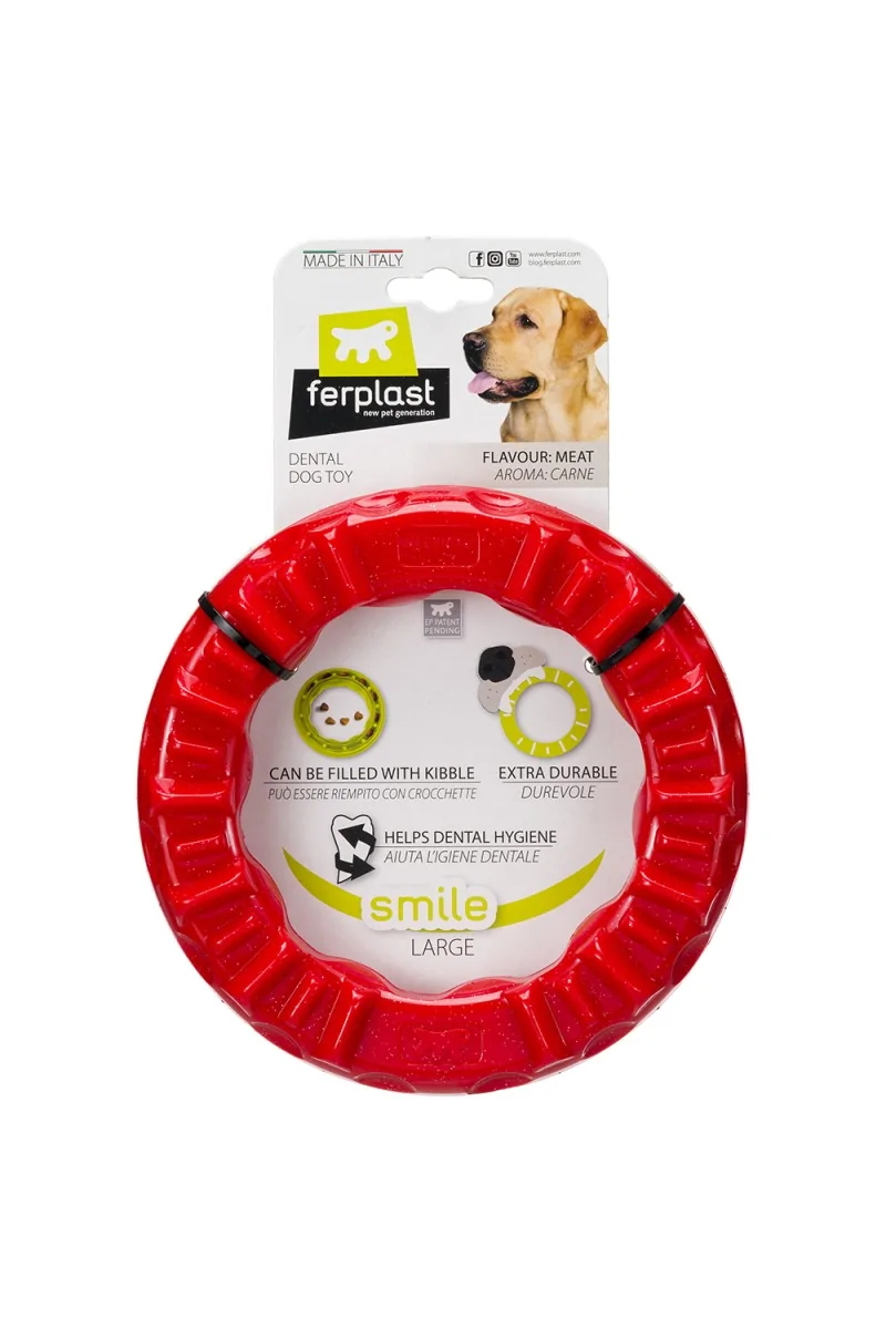 Ferplast Juguete Perro Smile L Rojo Dog Ring 1Ud