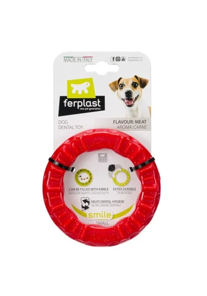 Ferplast Juguete Perro Smile S Rojo Dog Ring 1Ud