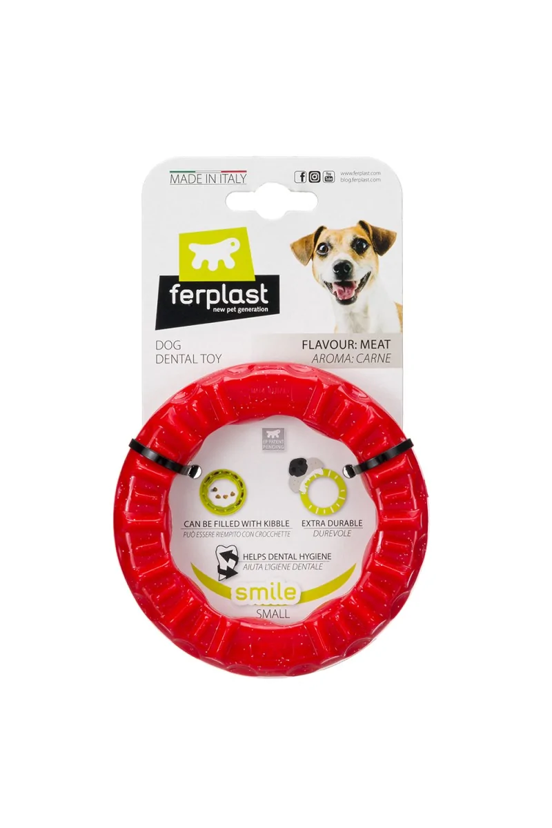 Ferplast Juguete Perro Smile S Rojo Dog Ring 1Ud