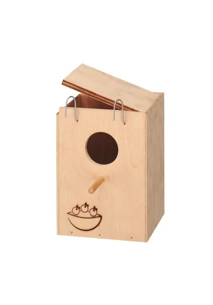 Ferplast Nido De Madera Para Pajaros Mediano 19,5X14X14Cm