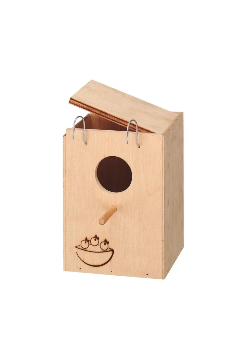 Ferplast Nido De Madera Para Pajaros Mediano 19,5X14X14Cm